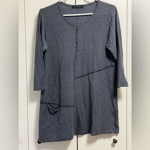 Cut loose cotton/linen tunic oversized s